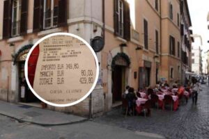 Scontrino ristorante Roma